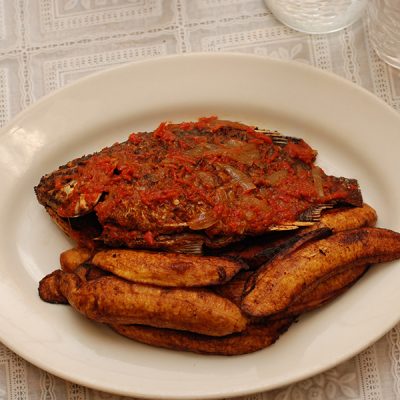 Fried Plantain and Fish